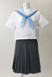 ブルー衿半袖セーラー服 
全6点