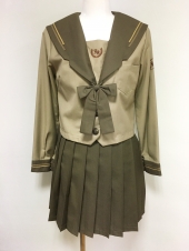 カーキ衿長袖セーラー服 
全2点